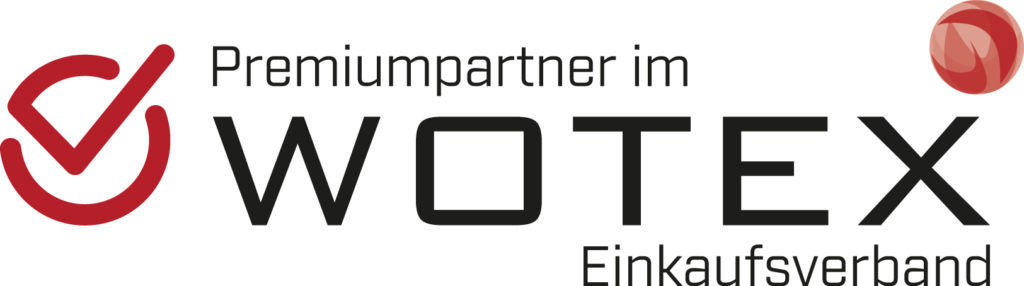 Ein Logo mit der Aufschrift „wotex“. Fussbodentechnik Schwallach -Bodenbeläge, Vinylbelag, Parkett - Neckaraue 7 - 71686 Remseck